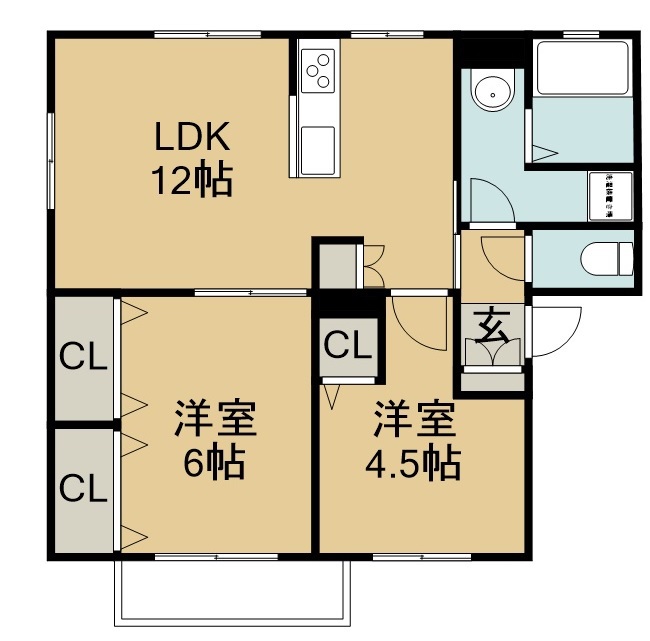 ＣＨシャトルＡ棟 101号室 間取り
