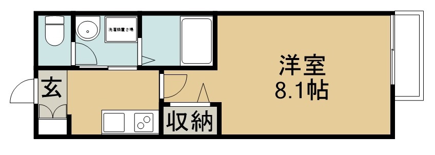 パークフォレスト東照宮 201号室 間取り