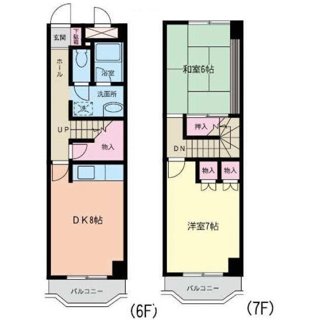 フェリシア小田原マンション 604号室 間取り