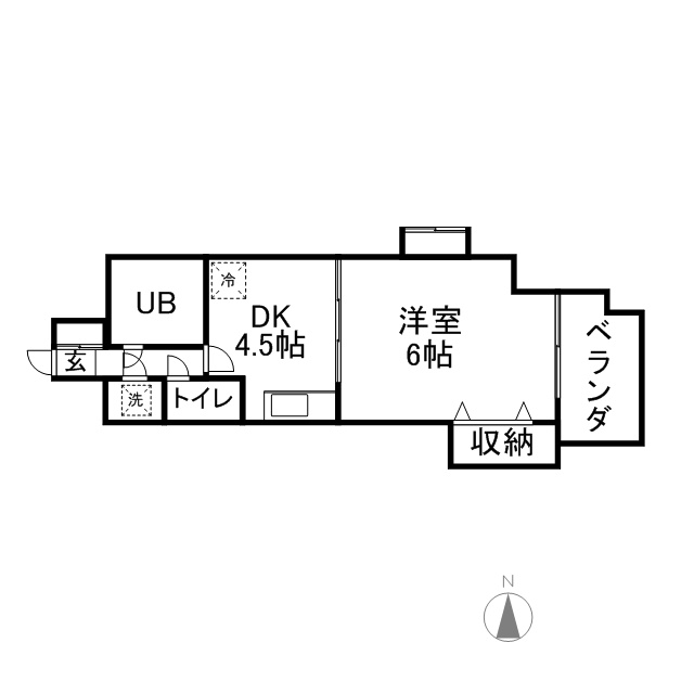 パルフェ宮城野 202号室 間取り
