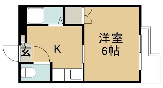 第二大澤コーポ 313号室 間取り