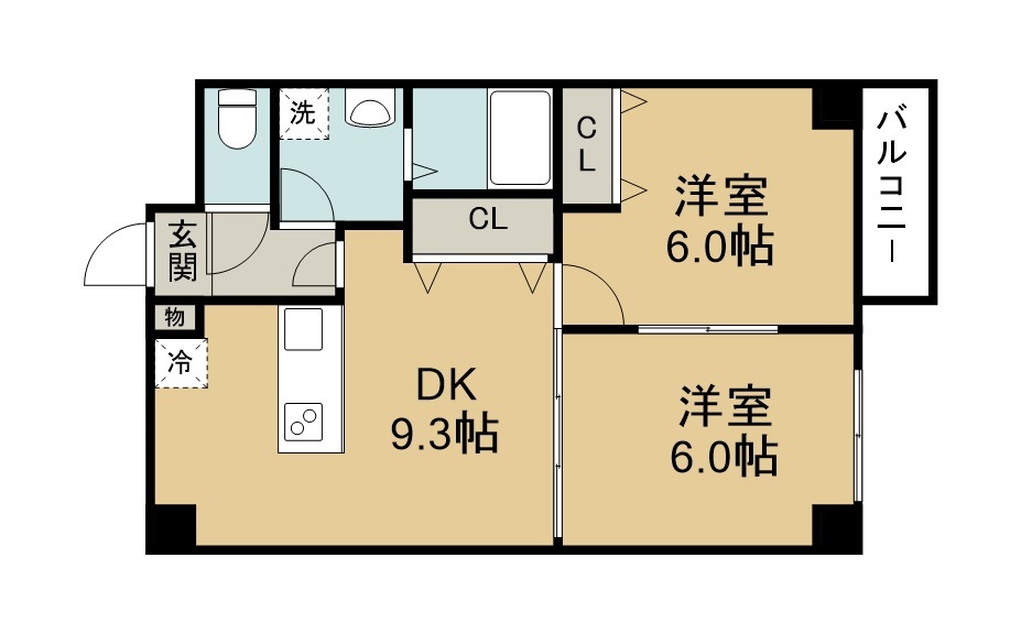 Ｅ・シュマン 305号室 間取り