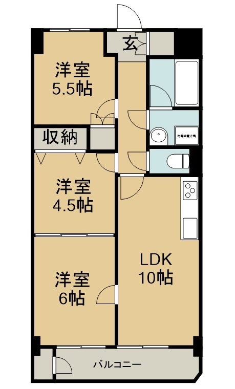 エクセレントエイト 503号室 間取り