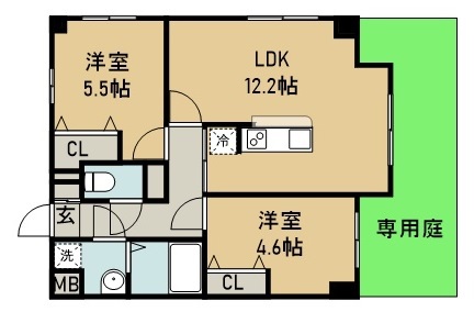 アプリコーゼ． 301号室 間取り