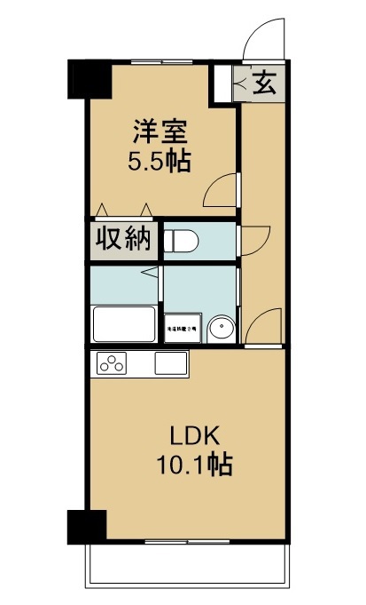 アークデュオ仙台宮町 608号室 間取り