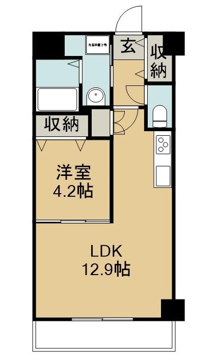 アークデュオ仙台宮町 702号室 間取り