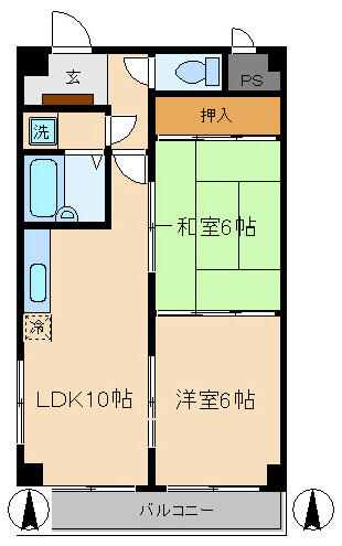 木町通ＴＫビル 402号室 間取り