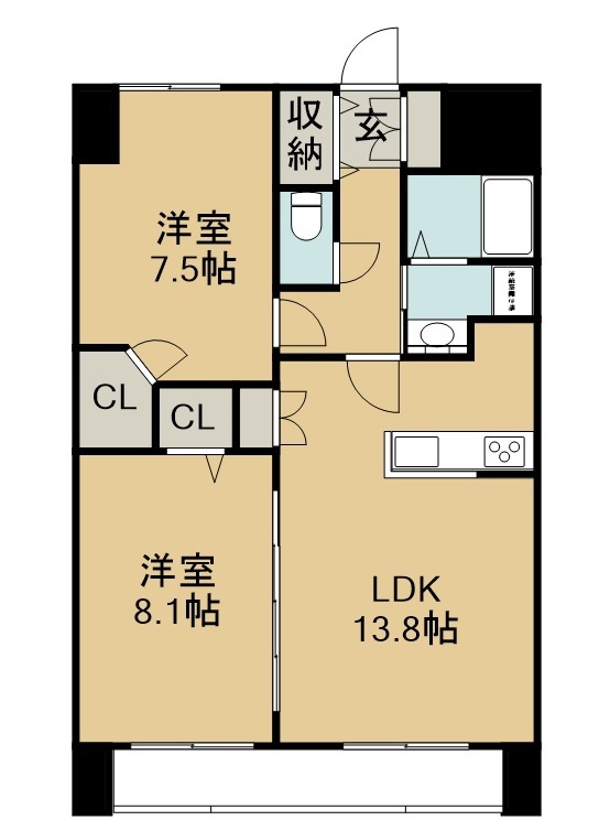 アークデュオ仙台苦竹 間取り図