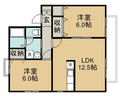 Ｂｒｉｏｔｅｒａｃｃｅ仙台吉成　Ｃ棟 間取り図