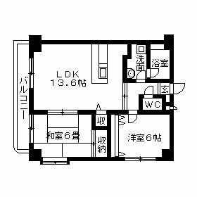 ＮｏｒｔｈＬｉｌａｃ 501号室 間取り