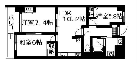 エルコート・二の森 間取り図