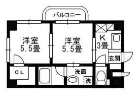 プランドール高松 201号室 間取り