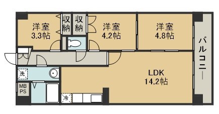 リリーマンション２号館 603号室 間取り