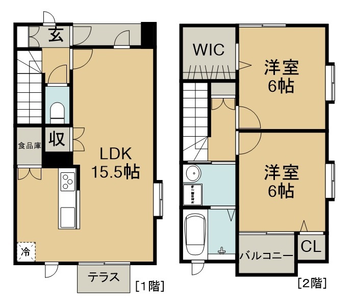 レジデンス・ラシーヌ北仙台 D号室 間取り