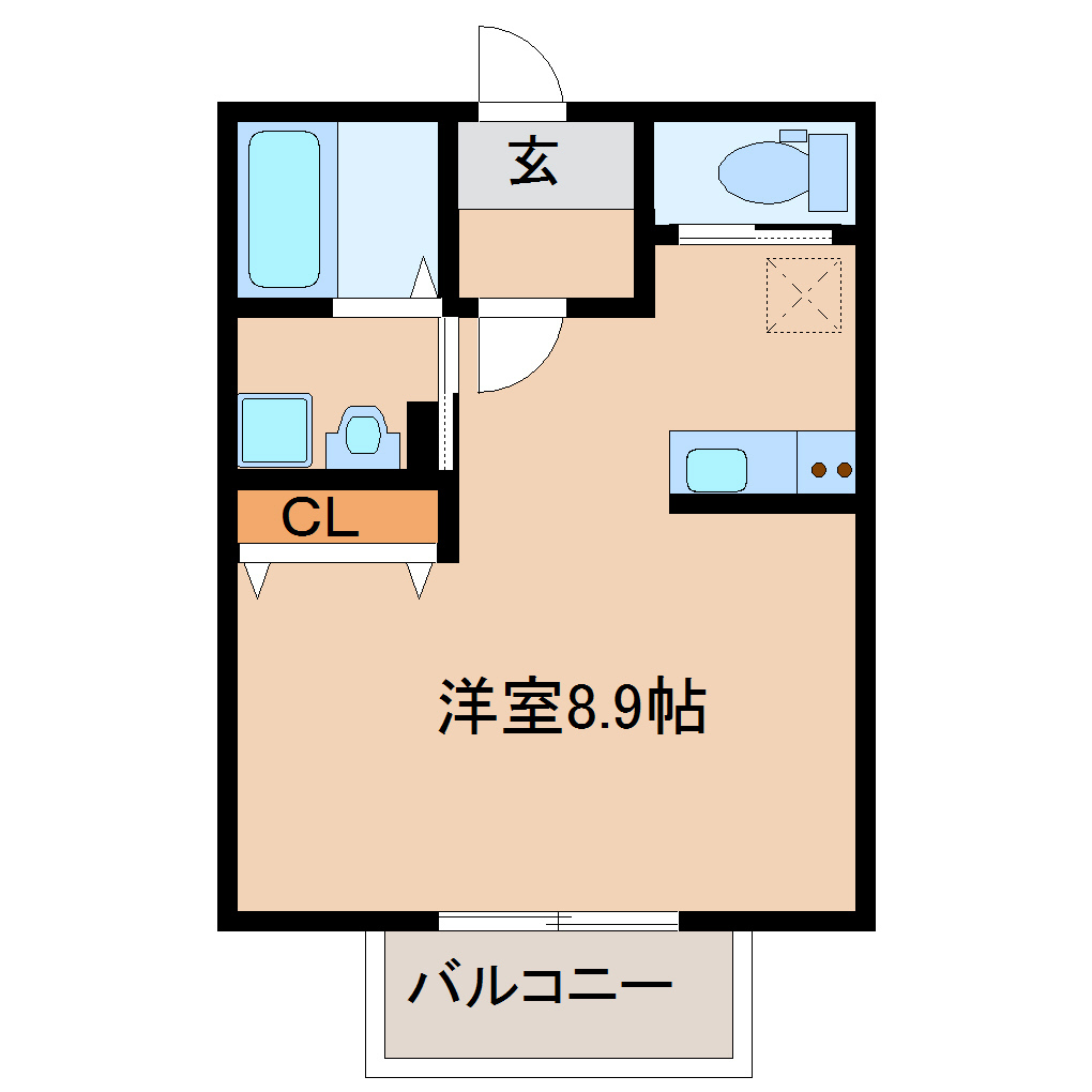 ＬＵＸＥＳ大和町 103号室 間取り