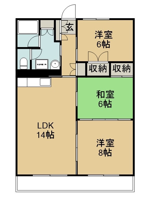 マンション二枚橋 間取り図