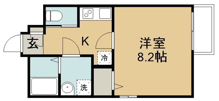 アスコット新寺 302号室 間取り