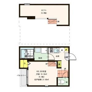 ハーモニーテラス若林Ⅱ 間取り図