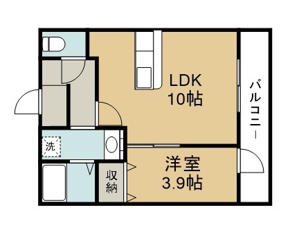 Ｗｉｓｔｅｒｉａ森林公園 202号室 間取り