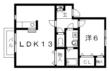 コンフォールＭ２ 201号室 間取り