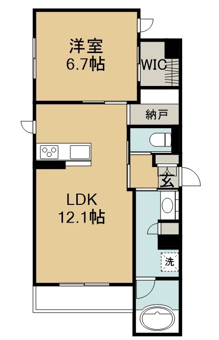 薬師堂館 103号室 間取り