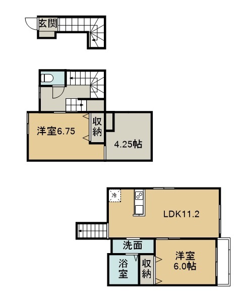 メリファ東仙台Ⅱ 203号室 間取り