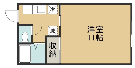 パステルⅢ 102号室 間取り