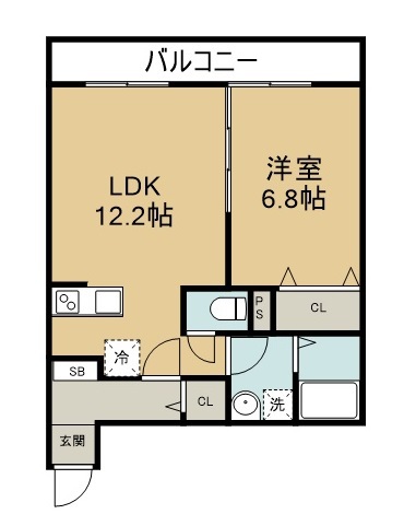 Ｍｅａ．ｎｕｉ上杉 202号室 間取り