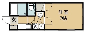 サンパレス大和町Ⅱ 101号室 間取り