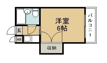 コーポ台原Ｂ 間取り図