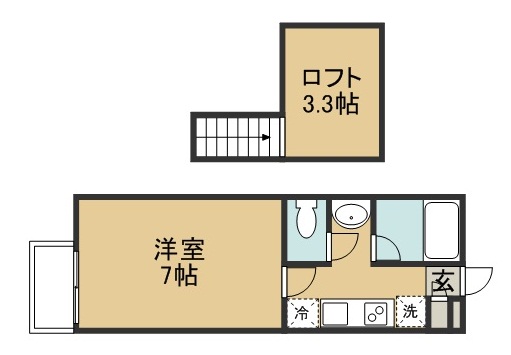 アスコット原町４丁目 203号室 間取り