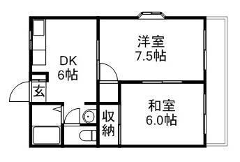 サンパレス大和町Ⅲ 103号室 間取り