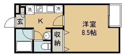 アスコット萩野町 101号室 間取り