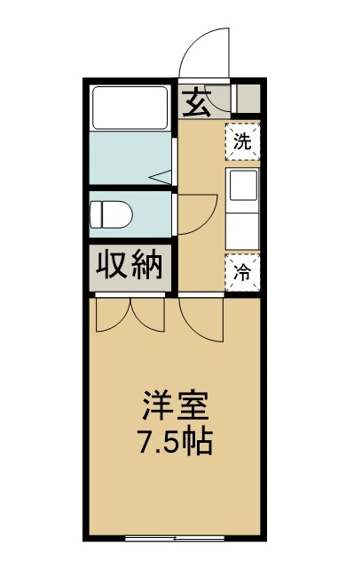 ウィンミルＮｏ．６ 111号室 間取り
