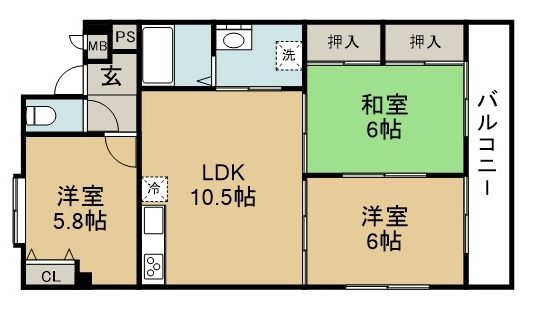 パーシモン長町 間取り図