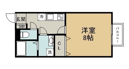 アスコット薬師堂南 105号室 間取り