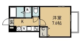 ＷａｌｋｅｒＨｉｌｌ東照宮 101号室 間取り