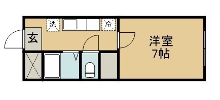 ビューファイン台原 403号室 間取り