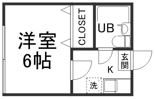 ルーレット台原 103号室 間取り