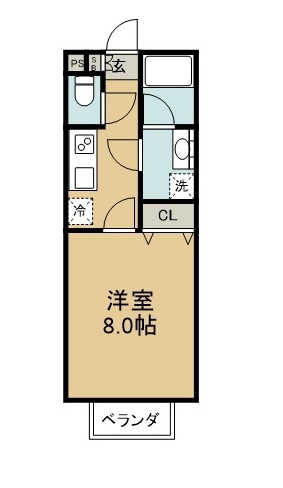 ｅａｓｔｍａｒｅ 102号室 間取り