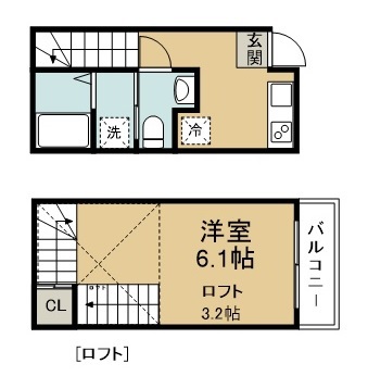 Ｄ－ＣＡＳＡ文化町 101号室 間取り