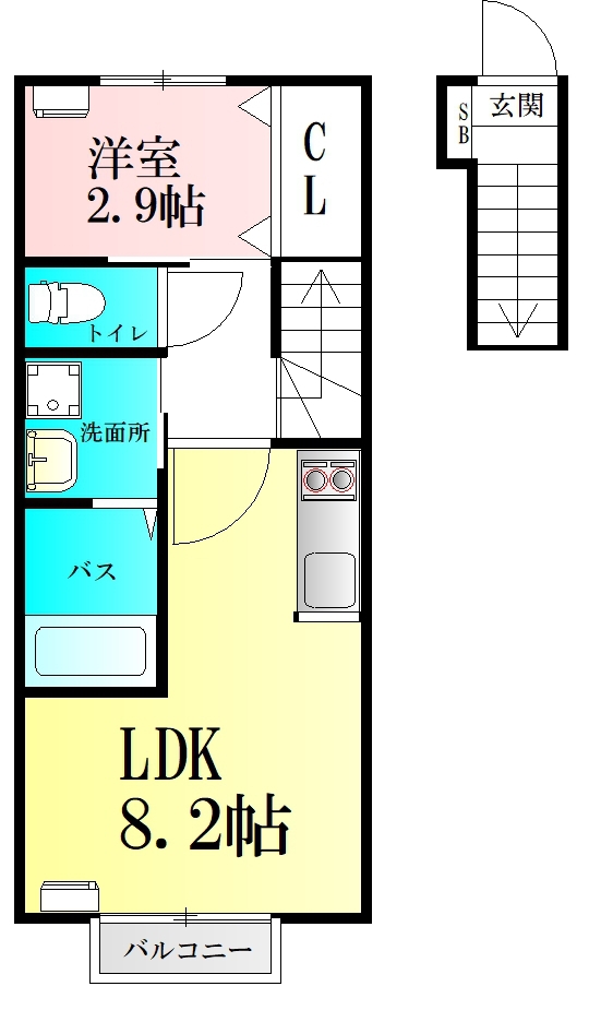 プレミアムホワイト 205号室 間取り