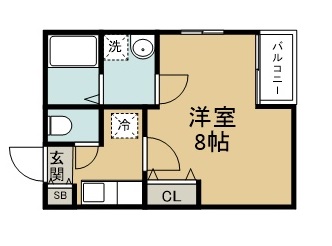 クレフラスト幸町Ｅ 間取り図