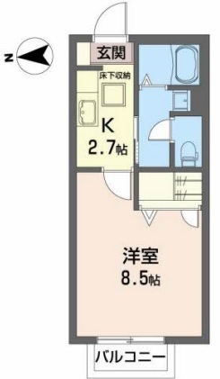 ヴィラ　シャルマン 201号室 間取り