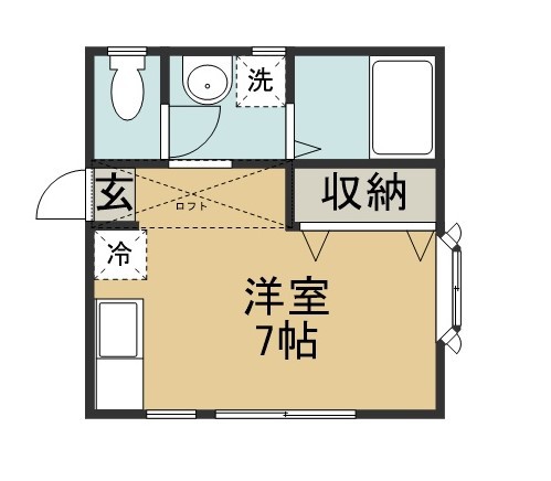 ルーレット通町 101号室 間取り