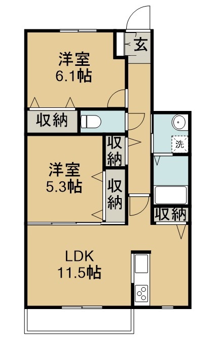 プリメゾンⅠ 202号室 間取り