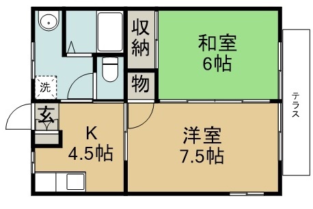 パレットルームゆり 105号室 間取り