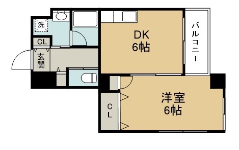 カラーズガーデン榴岡 605号室 間取り