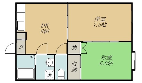 コーポみねぎしⅢ 102号室 間取り