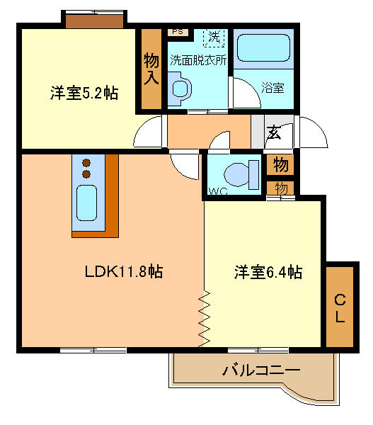 ブリックス清水沼 303号室 間取り